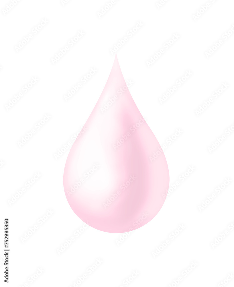 Pink milk drop. Vector illustration Pink milk drop. Vector illustration