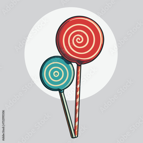 sweet lolipop vector isolated