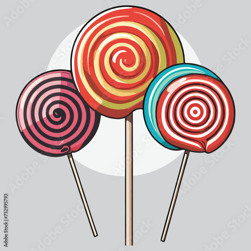 sweet lolipop vector isolated