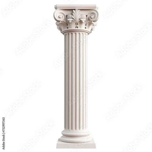 Classic Corinthian Column - Transparent background, Cut out