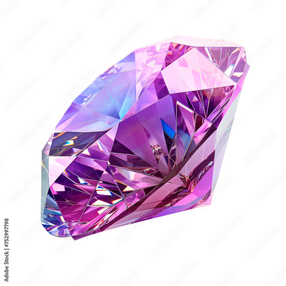 Purple Diamond - Transparent background, Cut out