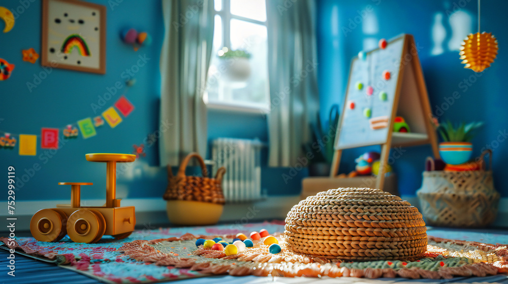 Naklejka premium Childhoods Kingdom, A Room of Wonder, Where Imagination Runs Free