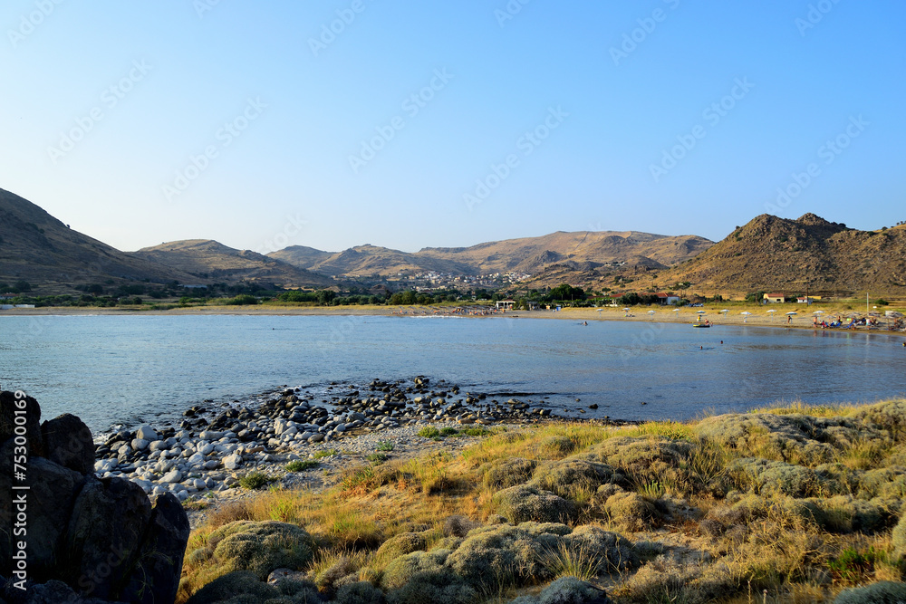 last sun of the day - Thanos beach, Lemnos island, Greece, Aegean sea