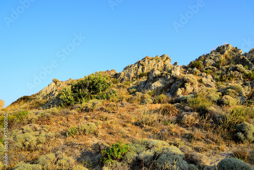 Schilderij op canvas rocks - Thanos beach, Lemnos island, Greece, Aegean sea