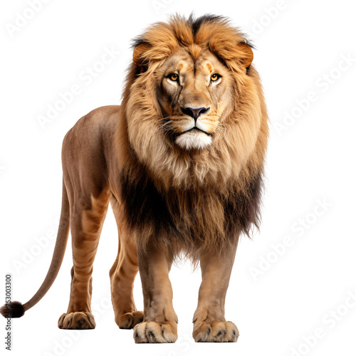a lion standing on a white background © daniela