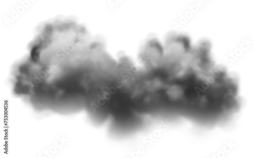 黒い煙、雲のイラスト