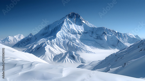 Mountain Majesty: Snow-Capped Peak Photography
