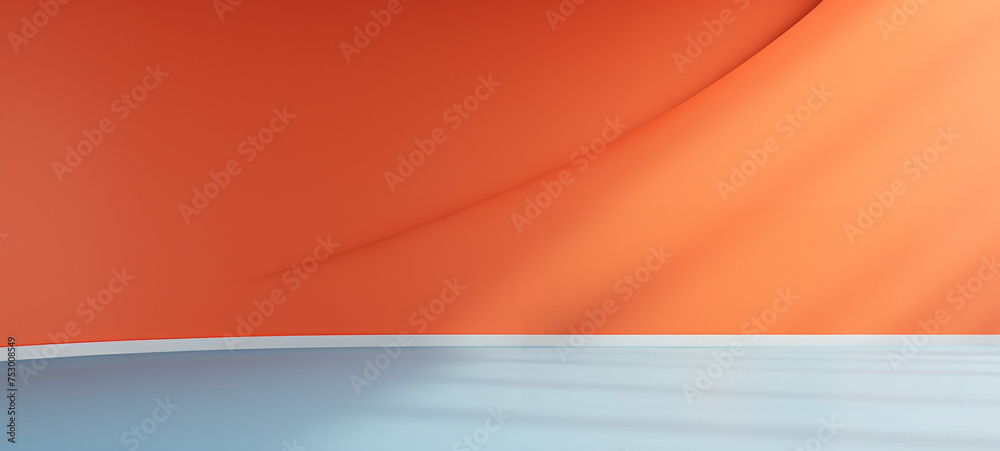 Delicate Abstract orange walls background room with bright orange walls and a white floor. Delicate Abstract orange walls background room with bright orange walls and a white floor.