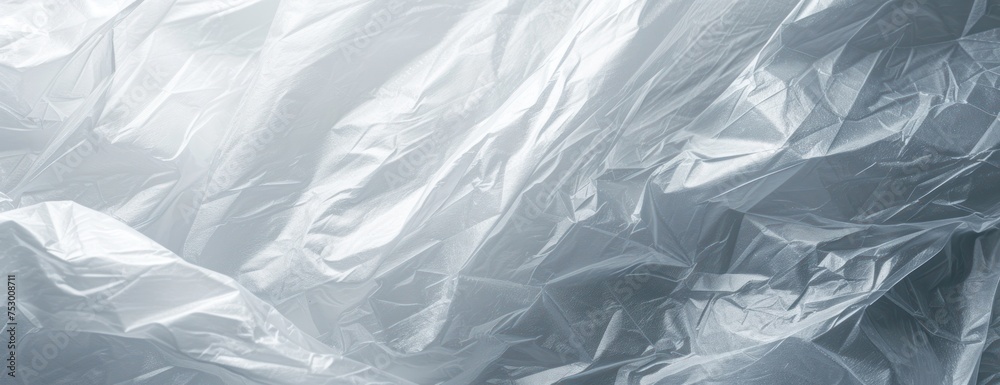 Fototapeta premium Collection transparant wrinkled plastic plastic or polyethylene bag texture