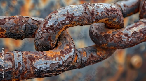 Close-up of Rusted Anchor Chain © ABDULHAMID