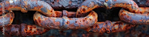 Close-up of Rusted Anchor Chain © ABDULHAMID