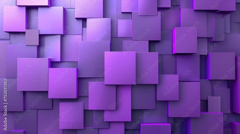 Abstract image of geometric squares and rectangles texture in gradated purple background. Abstract image of geometric squares and rectangles texture in gradated purple background.