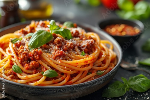 Spaghetti with Meat Sauce, a Traditional Dish