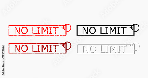 no limit key chain sticker set design