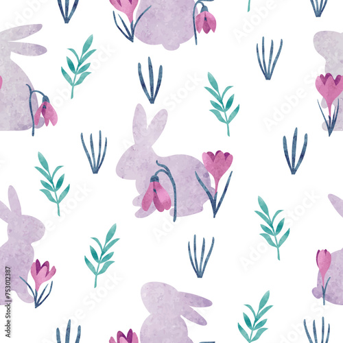 Seamless Easter pattern wit...