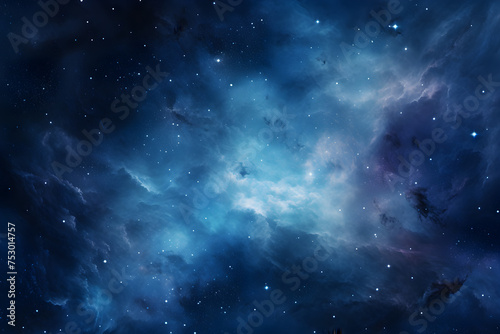 colorful blue cosmic nebula abstract background