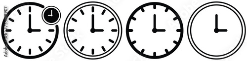 collection of clock icons  Set of clock icons. Clock  time  clock icon set. 