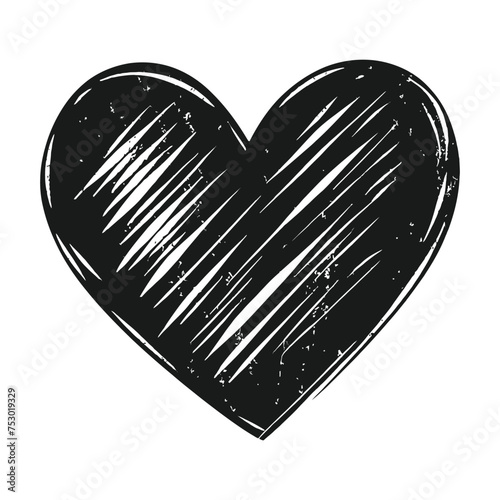 Hand drawn beautiful vector heart (ID: 753019329)