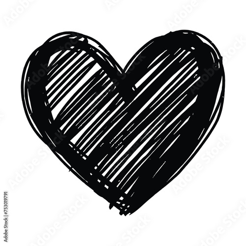 Hand drawn beautiful vector heart (ID: 753019791)