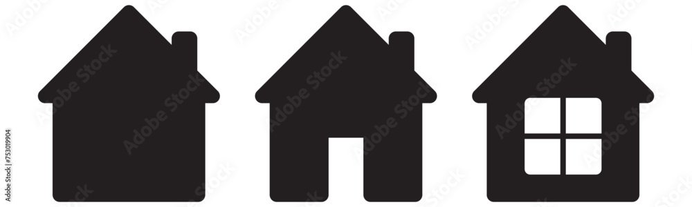 collection of house, Collection home icons. House symbol. Set of real estate objects and houses black icons isolated on white background. Vector illustration. collection of house, Collection home icons. House symbol. Set of real estate objects and houses black icons isolated on white background. Vector illustration.