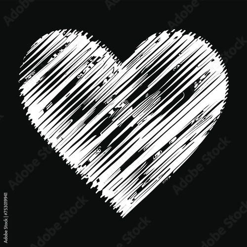 Hand drawn beautiful vector heart (ID: 753019941)