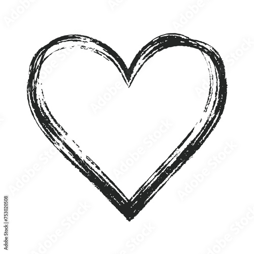 Hand drawn beautiful vector heart (ID: 753020508)
