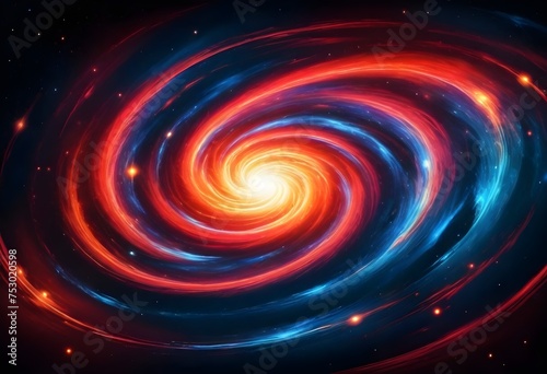 A spiral Mesmerizing Abstract Multicolor Visualization Neon Light Background