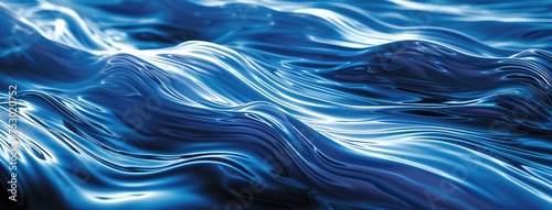 Tranquil Blue Water Waves Close-up