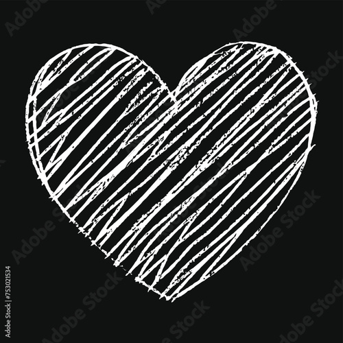 Hand drawn beautiful vector heart (ID: 753021534)