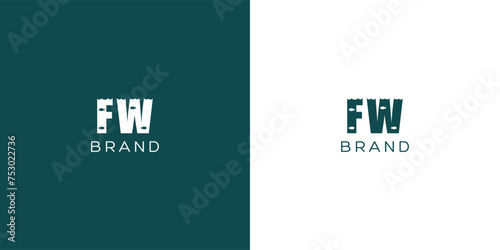 FW Letters vector logo design