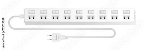 白い電源アダプタ _10口差込口