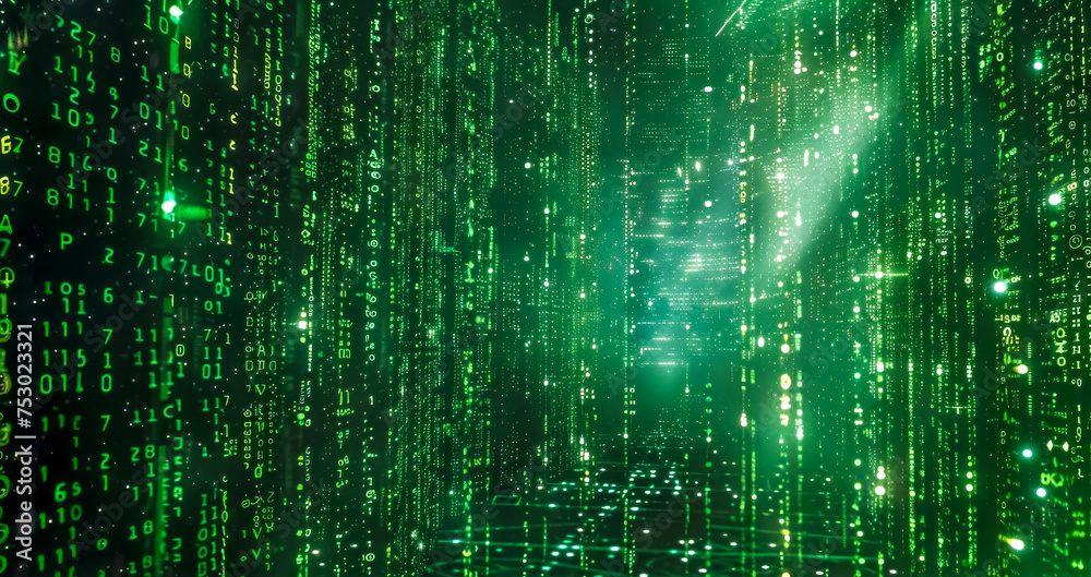 Digital data flow through matrix Digital data flow through matrix