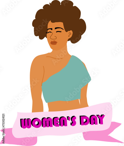 Bust of woman.Women's day