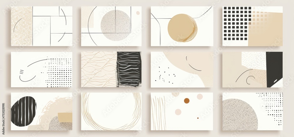 Modern Abstract Art Collection in Neutral Tones