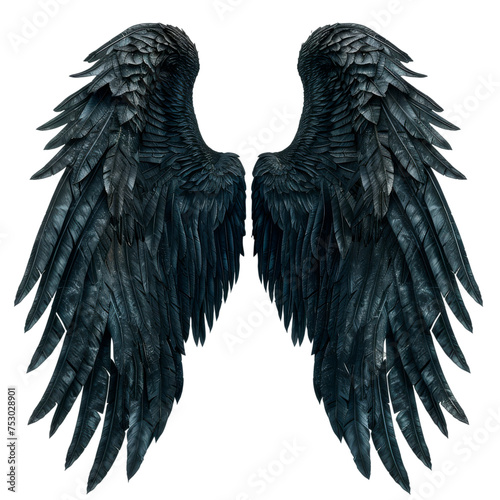 Black Wings - Transparent background, Cut out