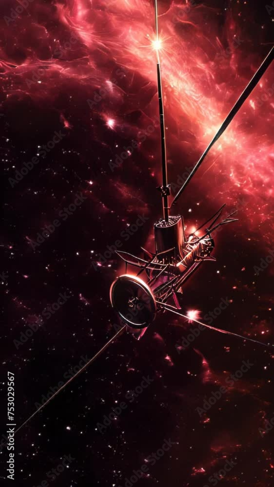 Vidéo Stock A space probe equipped with robotic arms and antennas ...