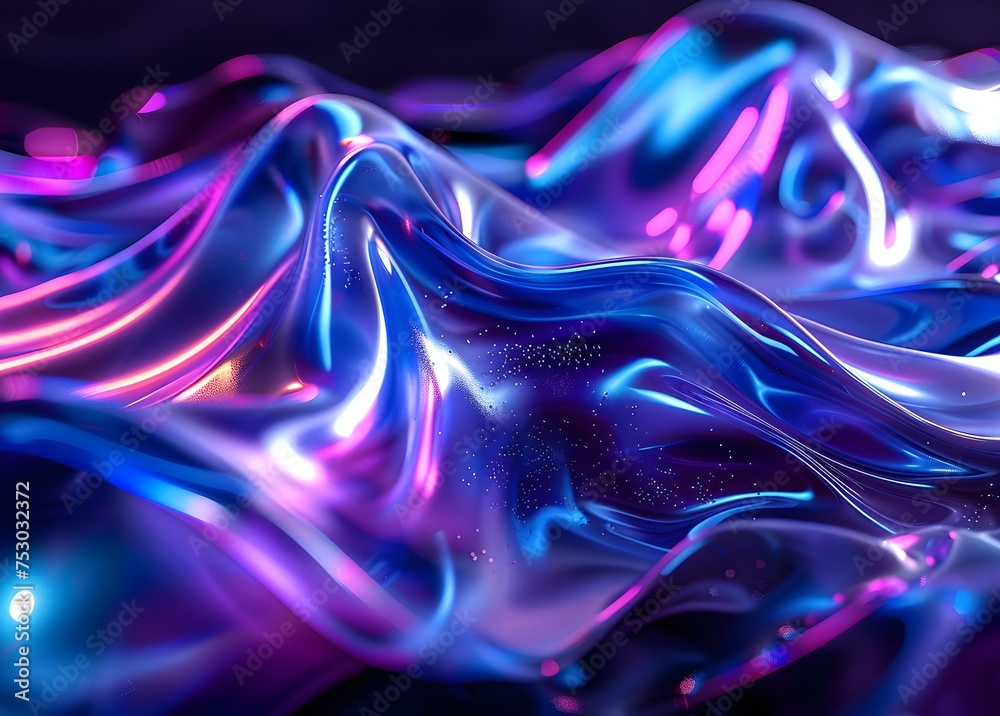 Fototapeta premium abstract dark background with glowing blue lines