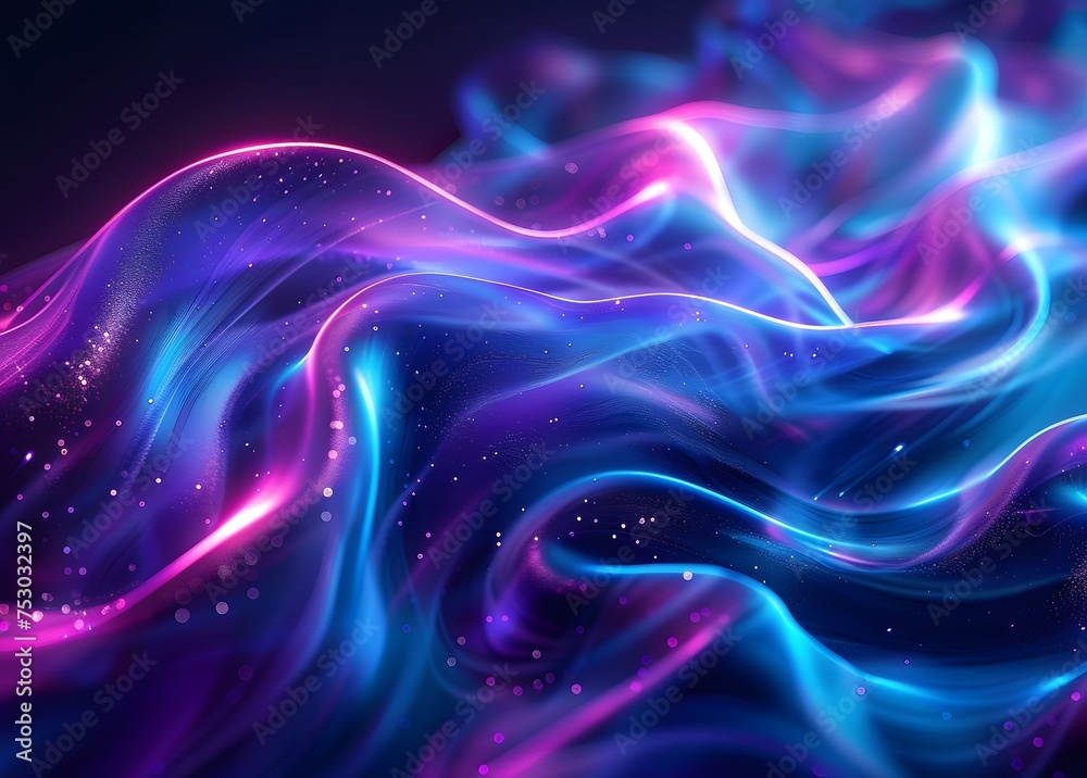 abstract dark background with glowing blue lines