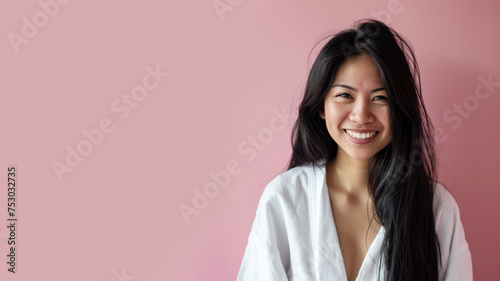 Malay woman in bathrobes, female body care and pampering in hotel spa