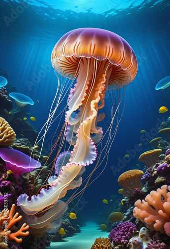 jellyfish under the sea