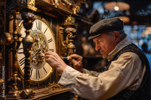 Master of Time: Artisan Clockmaker at Work