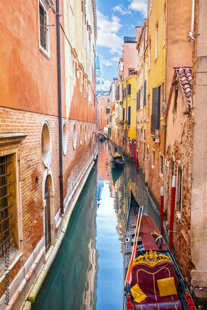 Colorful architecture of Venice channel