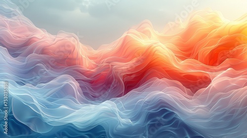 wind clouds lines peace   abstract painting