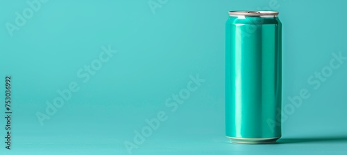 Wallpaper Mural Aluminum soda can mockup on abstract background with space for text, perfect for branding. Torontodigital.ca