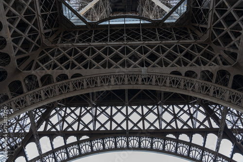 The Eiffel Tower is a large structure with a lot of detail