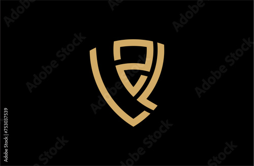Free Download LZL creative letter shield logo design vector icon illustration - GFXLoad