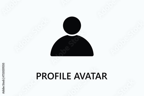 Profil avatar icon or logo sign symbol vector illustration