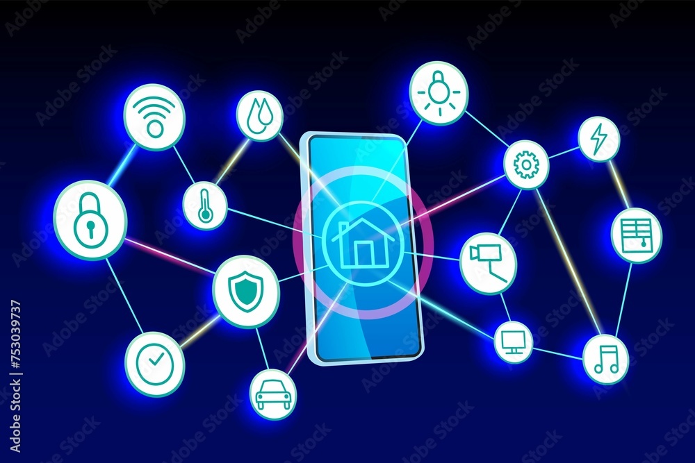 Internet Things Iot Smart Connection Control Device Network Industry