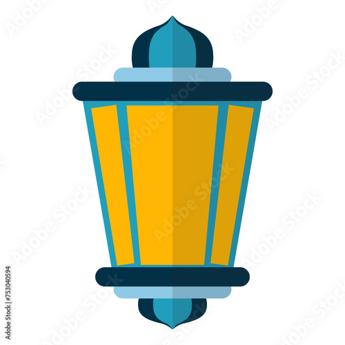 Ramadan Lantern Icon. Cartoon Design Style.