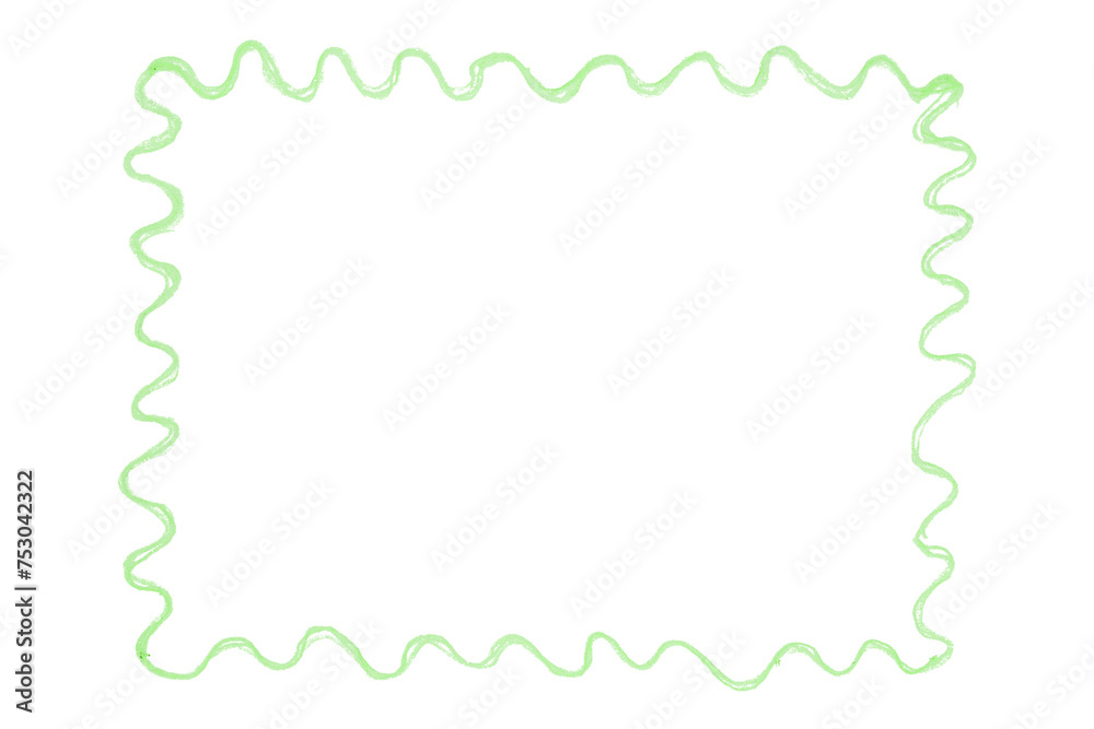 Green frame isolated on transparent background Green frame isolated on transparent background